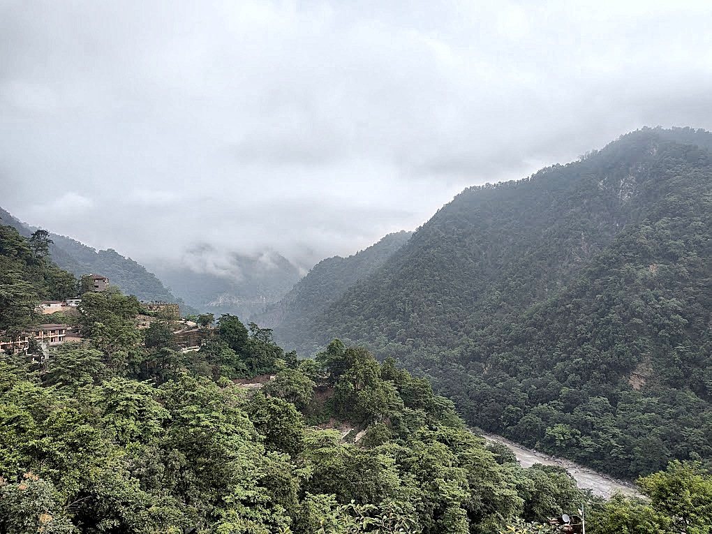 The view across the valley